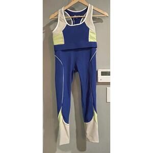 Anthropologie Wilo Rib‎ Workout Set Racer Athletic Yoga Womens Medium New